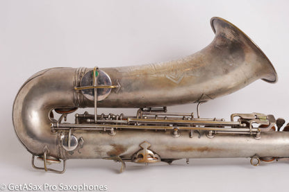 Conn Art Deco Transitional New Wonder II Tenor Original Silver Old Pads Fair Condition 239875