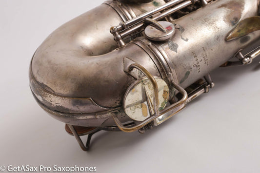 Conn Art Deco Transitional New Wonder II Tenor Original Silver Old Pads Fair Condition 239875