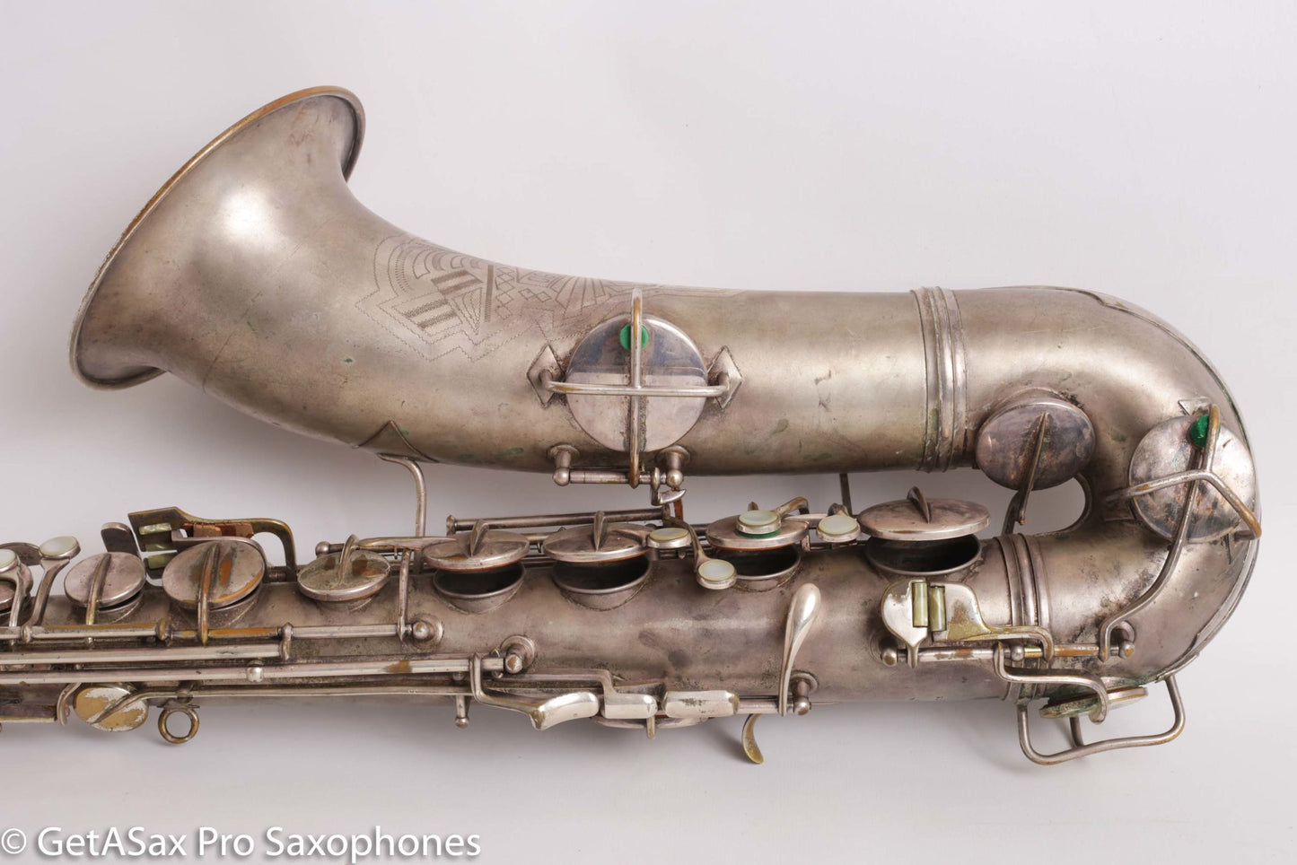 Conn Art Deco Transitional New Wonder II Tenor Original Silver Old Pads Fair Condition 239875