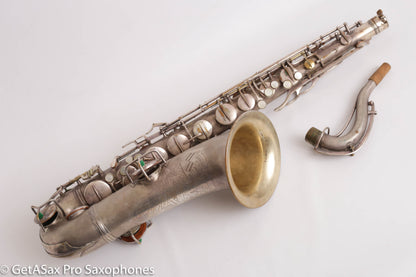 Conn Art Deco Transitional New Wonder II Tenor Original Silver Old Pads Fair Condition 239875
