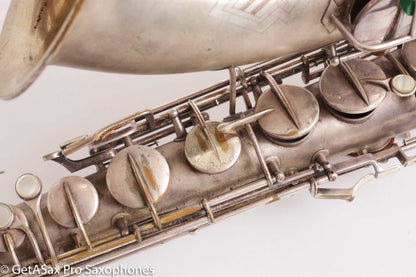 Conn Art Deco Transitional New Wonder II Tenor Original Silver Old Pads Fair Condition 239875
