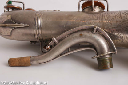 Conn Art Deco Transitional New Wonder II Tenor Original Silver Old Pads Fair Condition 239875