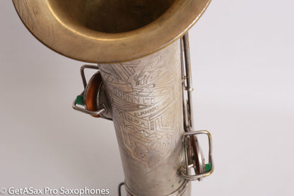 Conn Art Deco Transitional New Wonder II Tenor Original Silver Old Pads Fair Condition 239875
