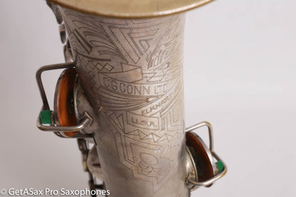 Conn Art Deco Transitional New Wonder II Tenor Original Silver Old Pads Fair Condition 239875