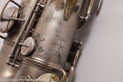 Conn Art Deco Transitional New Wonder II Tenor Original Silver Old Pads Fair Condition 239875
