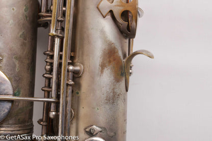 Conn Art Deco Transitional New Wonder II Tenor Original Silver Old Pads Fair Condition 239875