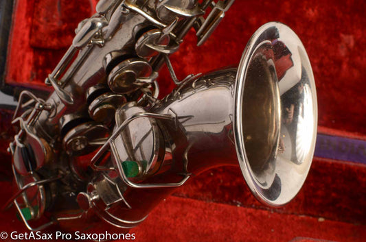 Conn Wonder Improved Curved Soprano Original Nickel Plate Excellent Condition 16455