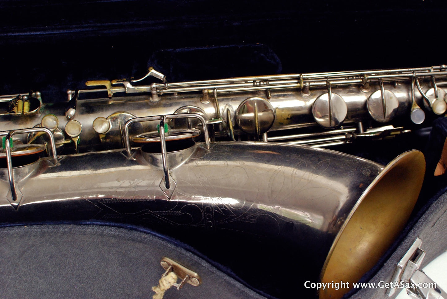 Conn 12M Baritone Saxophone 314xxx Rare Nickel Plate