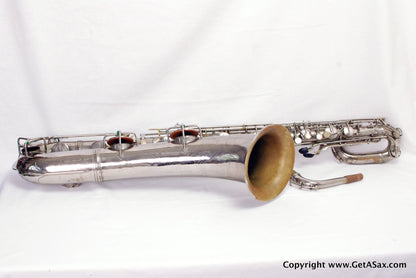 Conn 12M Baritone Saxophone 314xxx Rare Nickel Plate