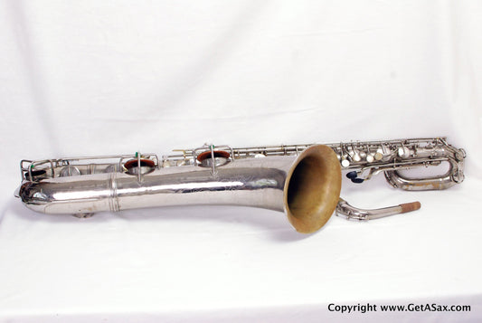 Conn 12M Baritone Saxophone 314xxx Rare Nickel Plate