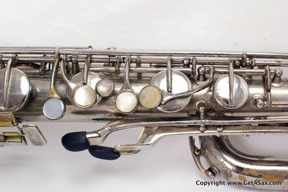 Conn 12M Baritone Saxophone 314xxx Rare Nickel Plate