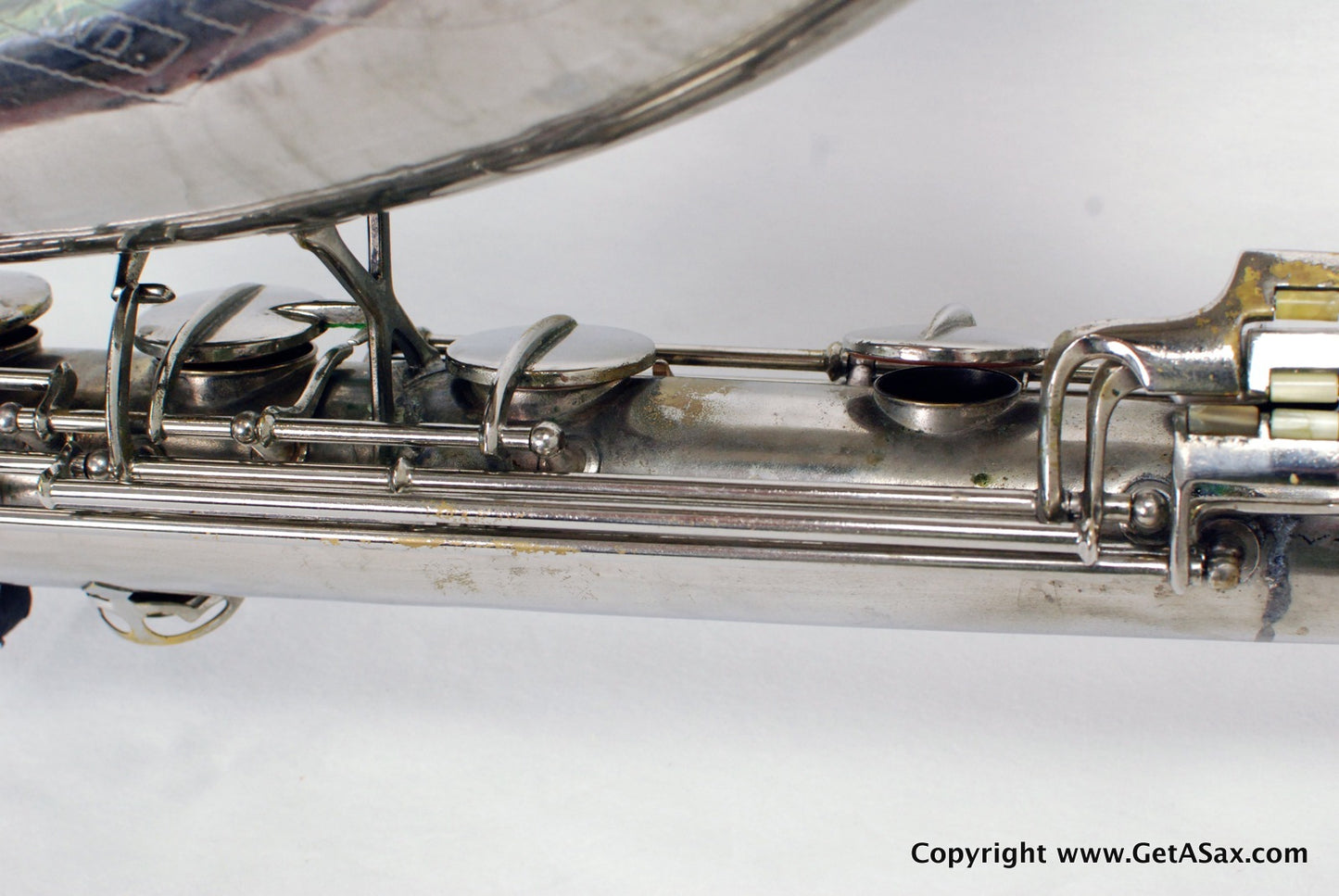 Conn 12M Baritone Saxophone 314xxx Rare Nickel Plate
