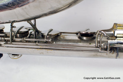 Conn 12M Baritone Saxophone 314xxx Rare Nickel Plate