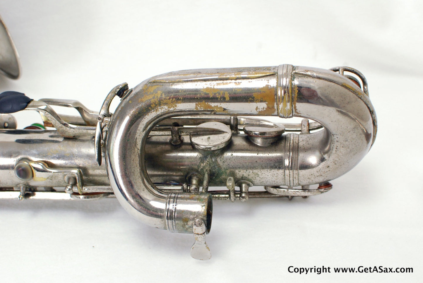 Conn 12M Baritone Saxophone 314xxx Rare Nickel Plate