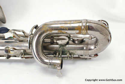 Conn 12M Baritone Saxophone 314xxx Rare Nickel Plate