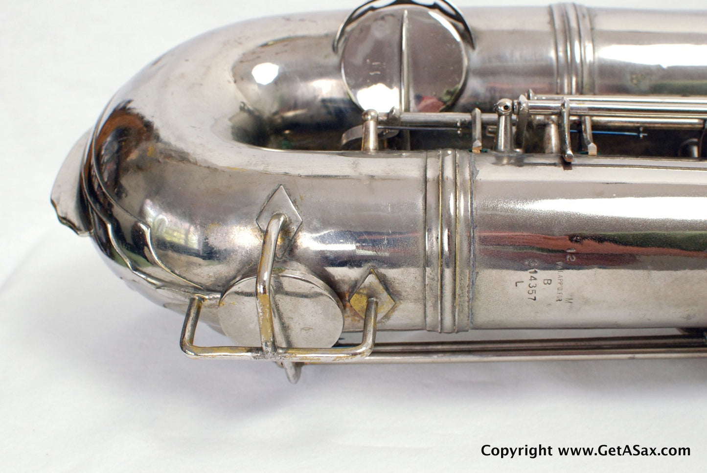 Conn 12M Baritone Saxophone 314xxx Rare Nickel Plate