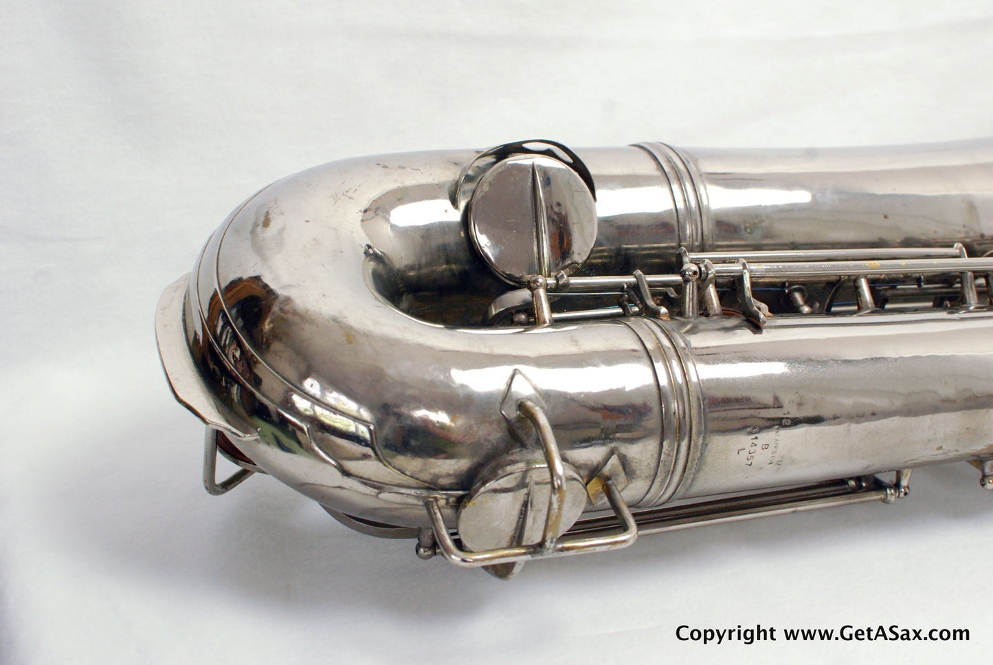 Conn 12M Baritone Saxophone 314xxx Rare Nickel Plate