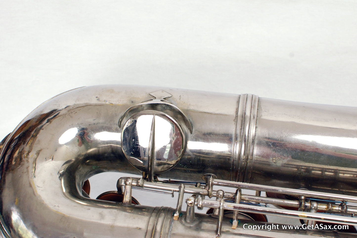 Conn 12M Baritone Saxophone 314xxx Rare Nickel Plate