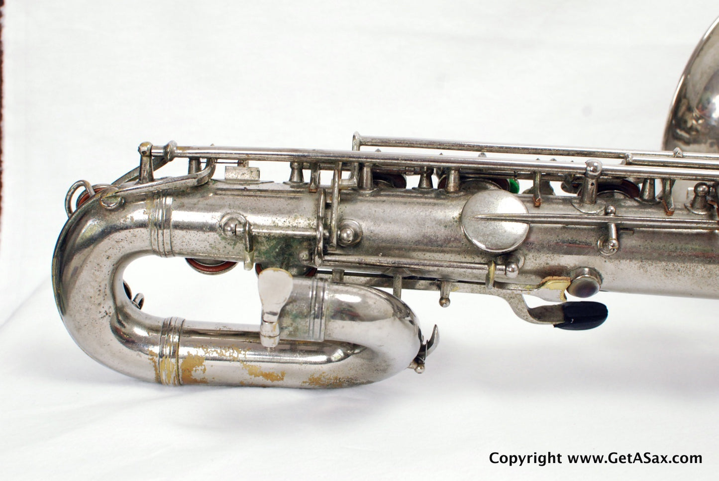 Conn 12M Baritone Saxophone 314xxx Rare Nickel Plate