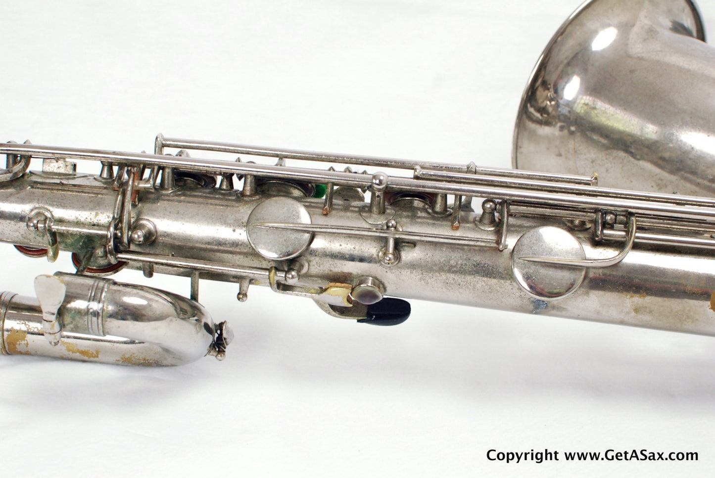Conn 12M Baritone Saxophone 314xxx Rare Nickel Plate