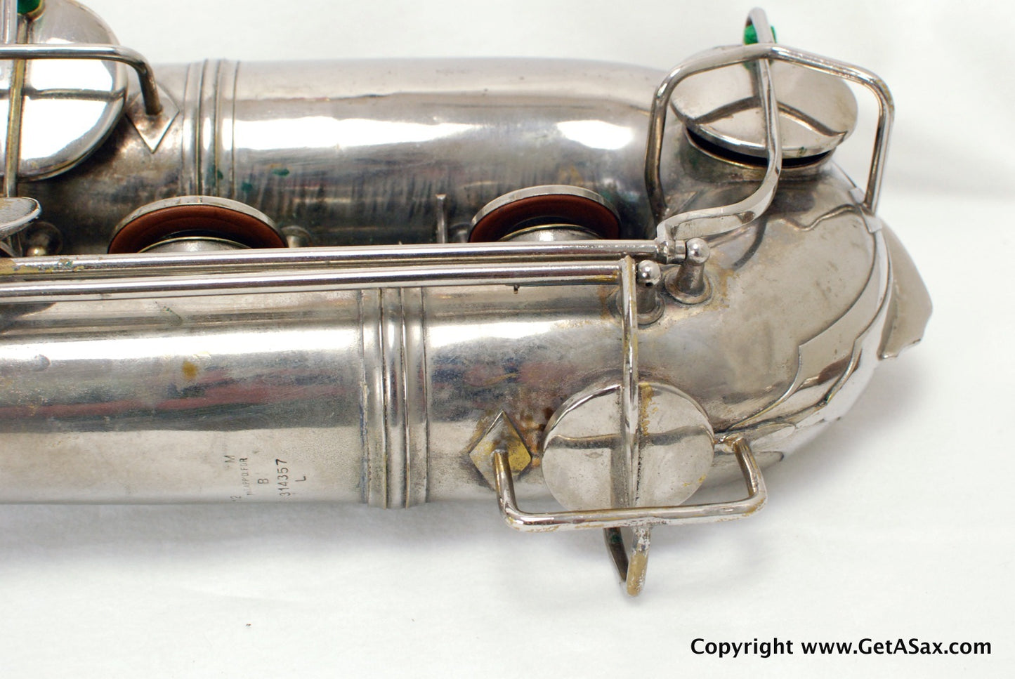 Conn 12M Baritone Saxophone 314xxx Rare Nickel Plate