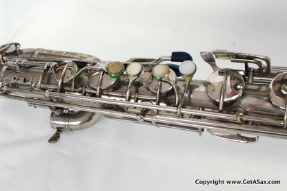 Conn 12M Baritone Saxophone 314xxx Rare Nickel Plate