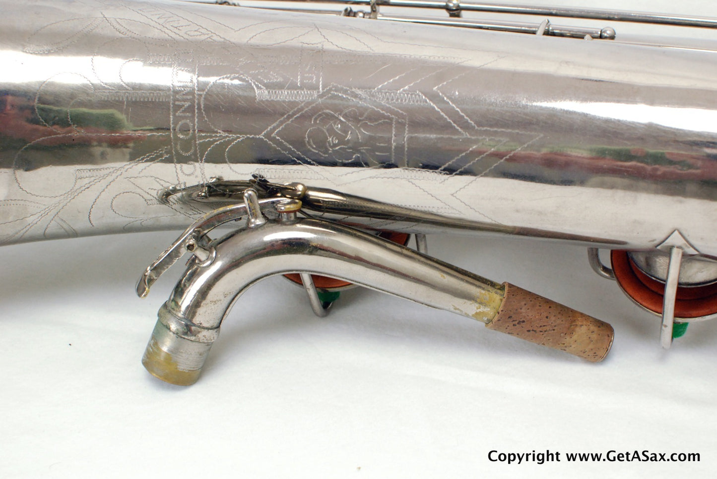 Conn 12M Baritone Saxophone 314xxx Rare Nickel Plate