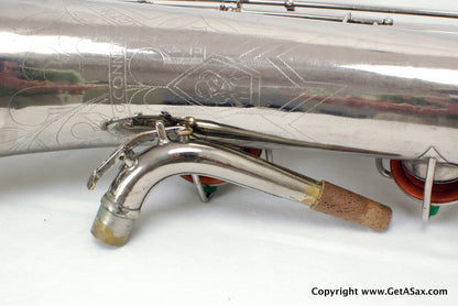 Conn 12M Baritone Saxophone 314xxx Rare Nickel Plate