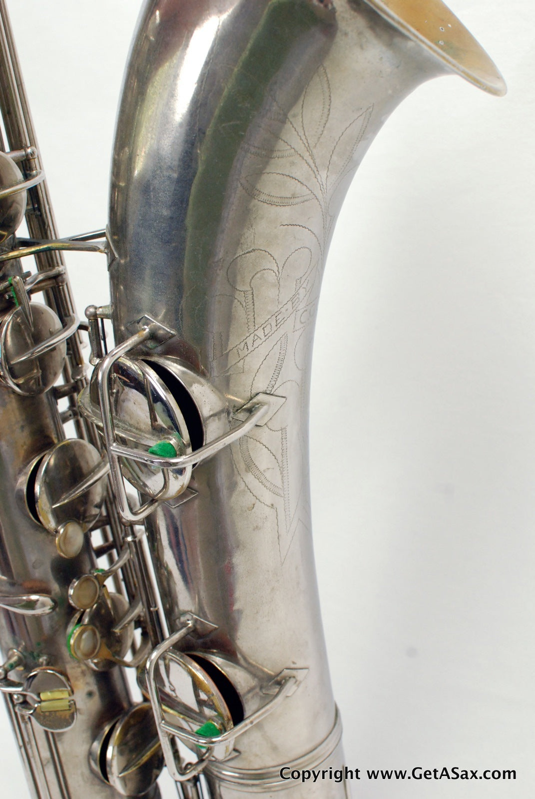 Conn 12M Baritone Saxophone 314xxx Rare Nickel Plate