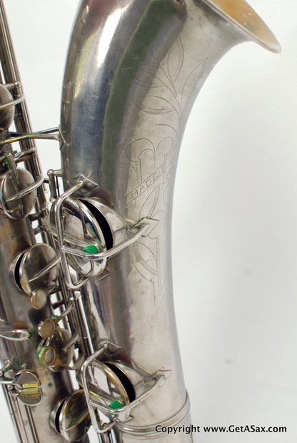 Conn 12M Baritone Saxophone 314xxx Rare Nickel Plate