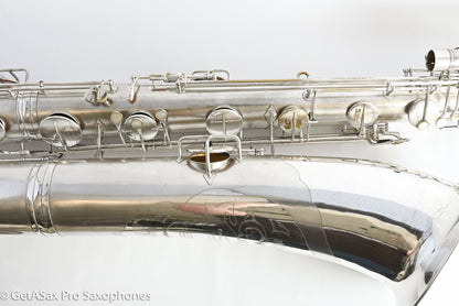 Conn 14M Series 1 Bass Saxophone Overhauled! Original Silver The Best 222163