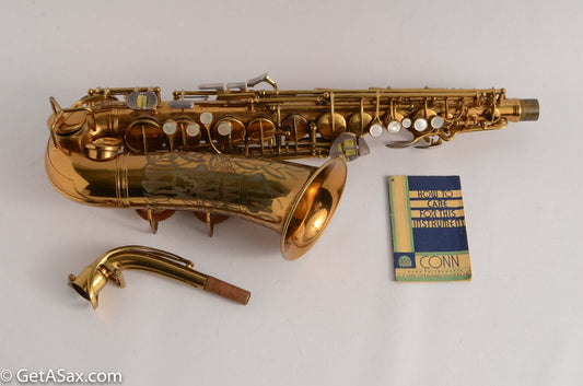 Conn 26M Alto Connqueror from 1937 Near Mint 30M-style Neck Warranty Card!