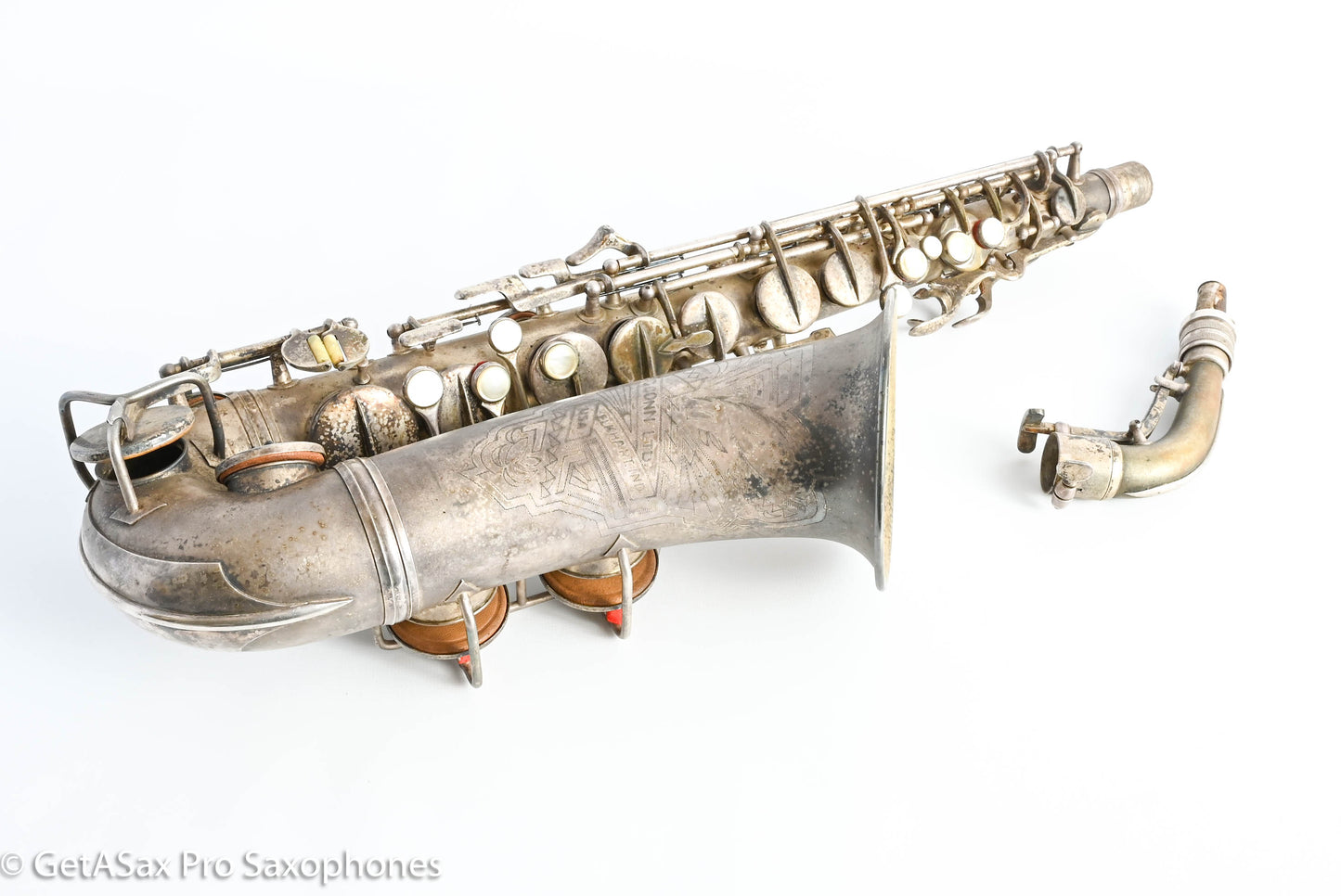 Conn 6M Transitional Alto Art Deco Satin Silver w/ new ProTec 245604