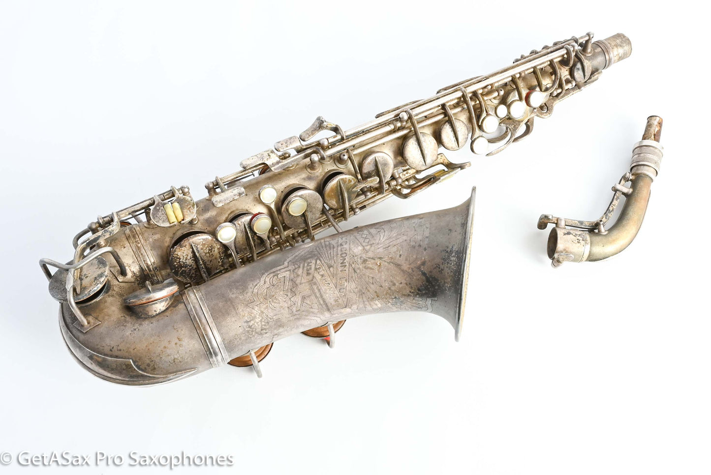 Conn 6M Transitional Alto Art Deco Satin Silver w/ new ProTec 245604