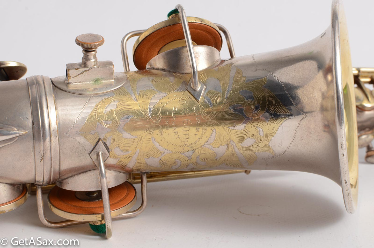 Conn Curved Soprano Silver with Gold Keys to High F