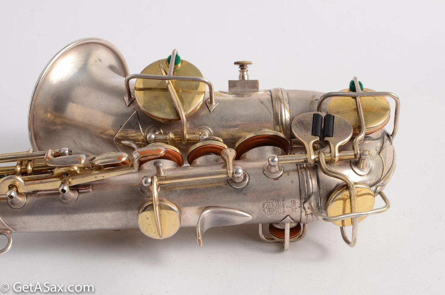 Conn Curved Soprano Silver with Gold Keys to High F