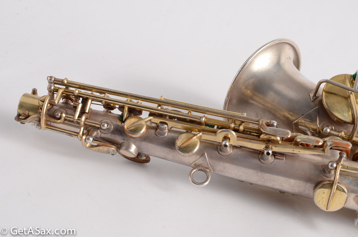 Conn Curved Soprano Silver with Gold Keys to High F