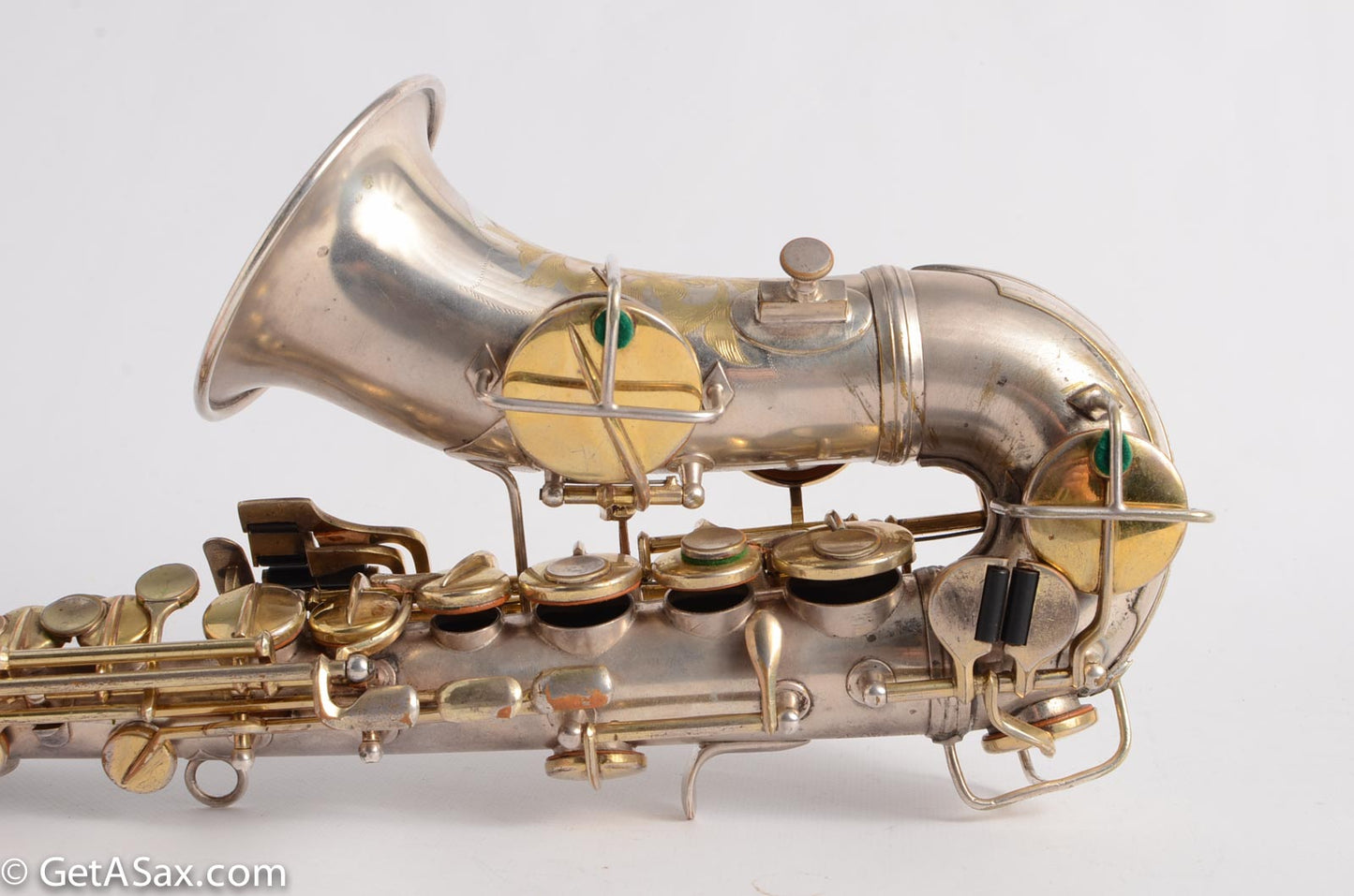 Conn Curved Soprano Silver with Gold Keys to High F