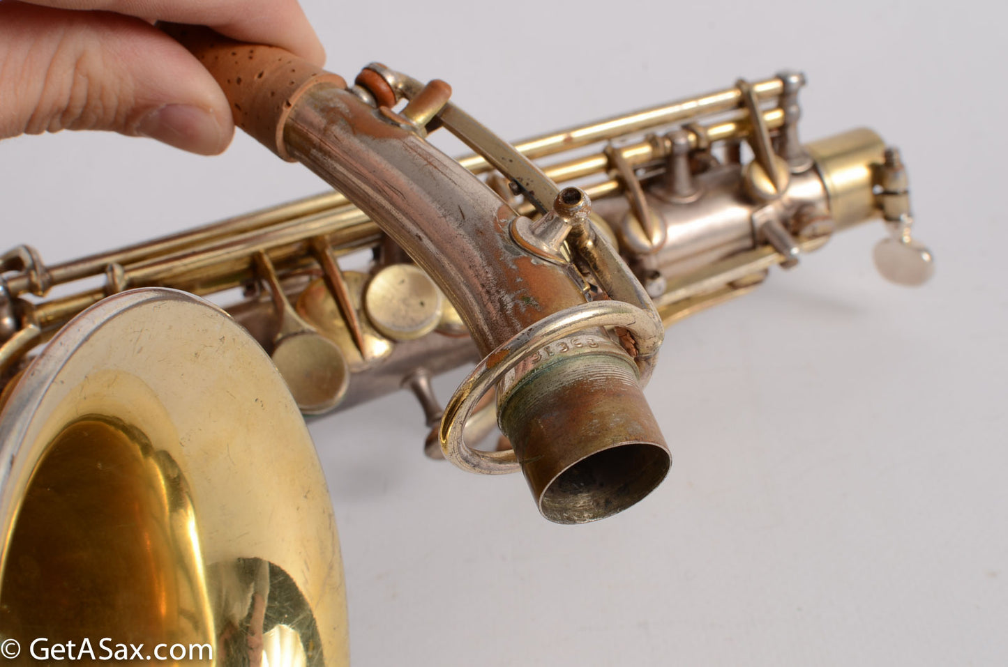 Conn Curved Soprano Silver with Gold Keys to High F