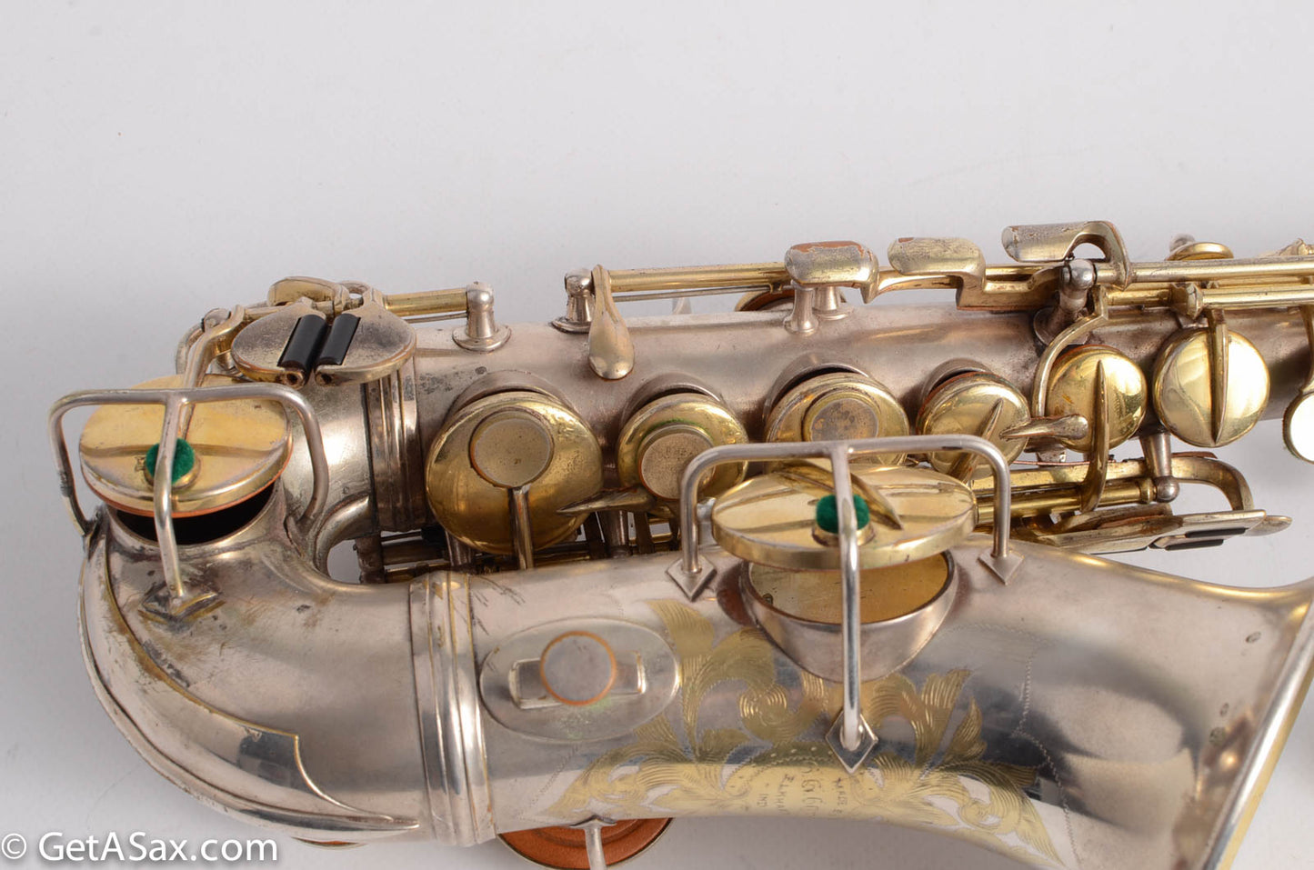 Conn Curved Soprano Silver with Gold Keys to High F