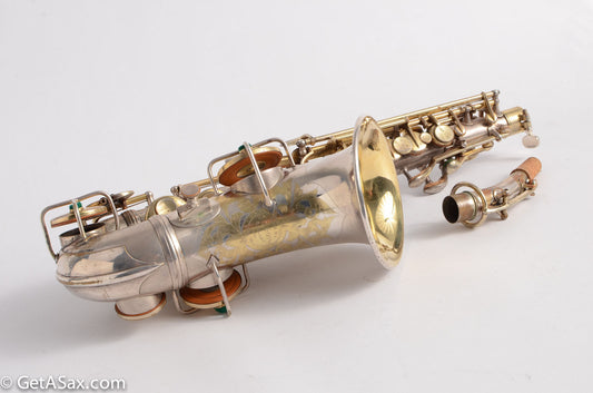 Conn Curved Soprano Silver with Gold Keys to High F