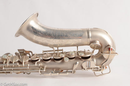 Conn F Mezzo Soprano Saxophone Near Mint Original Silver Plate!