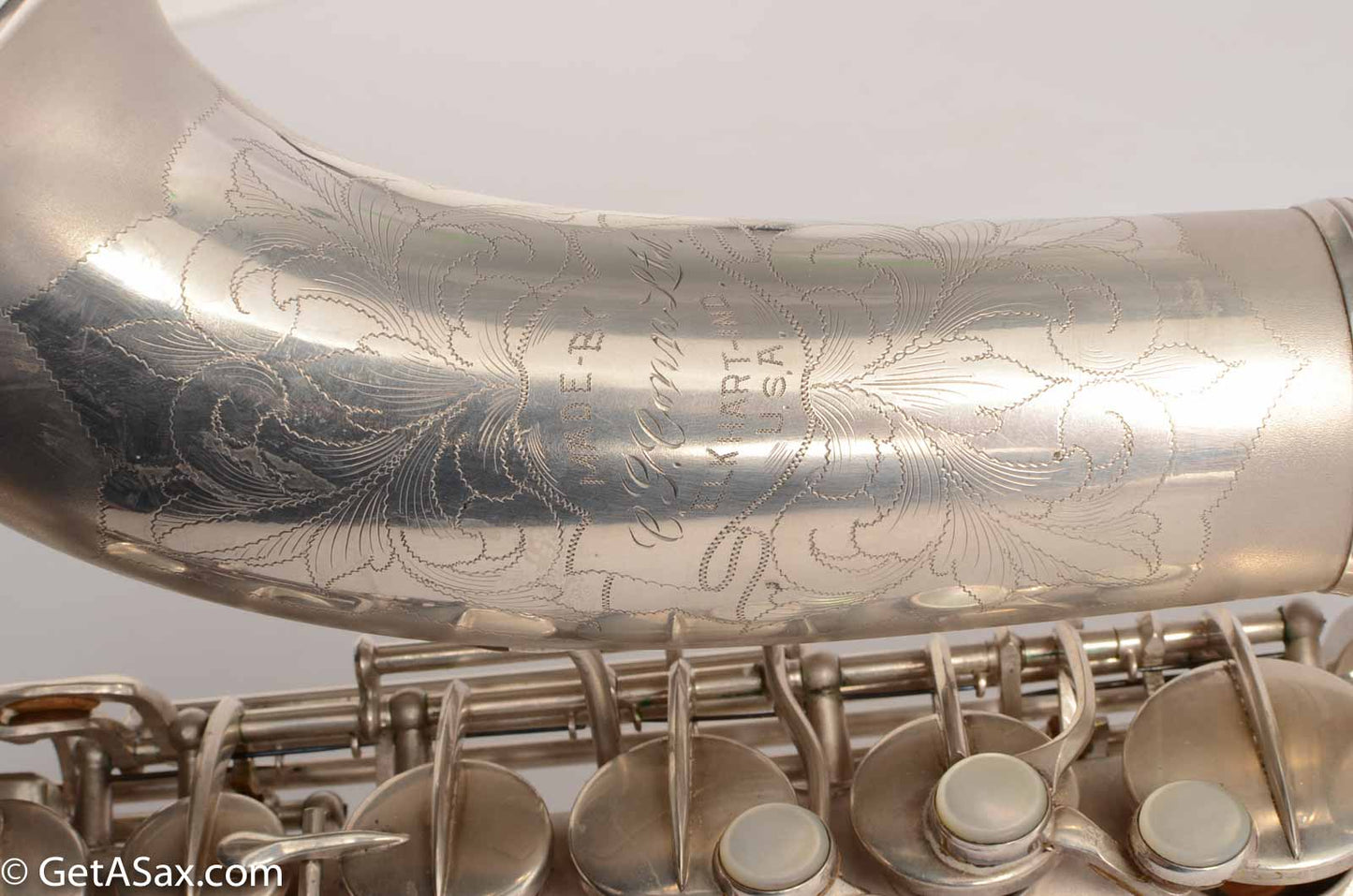 Conn F Mezzo Soprano Saxophone Near Mint Original Silver Plate!