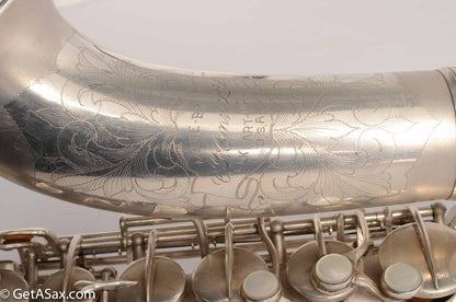 Conn F Mezzo Soprano Saxophone Near Mint Original Silver Plate!