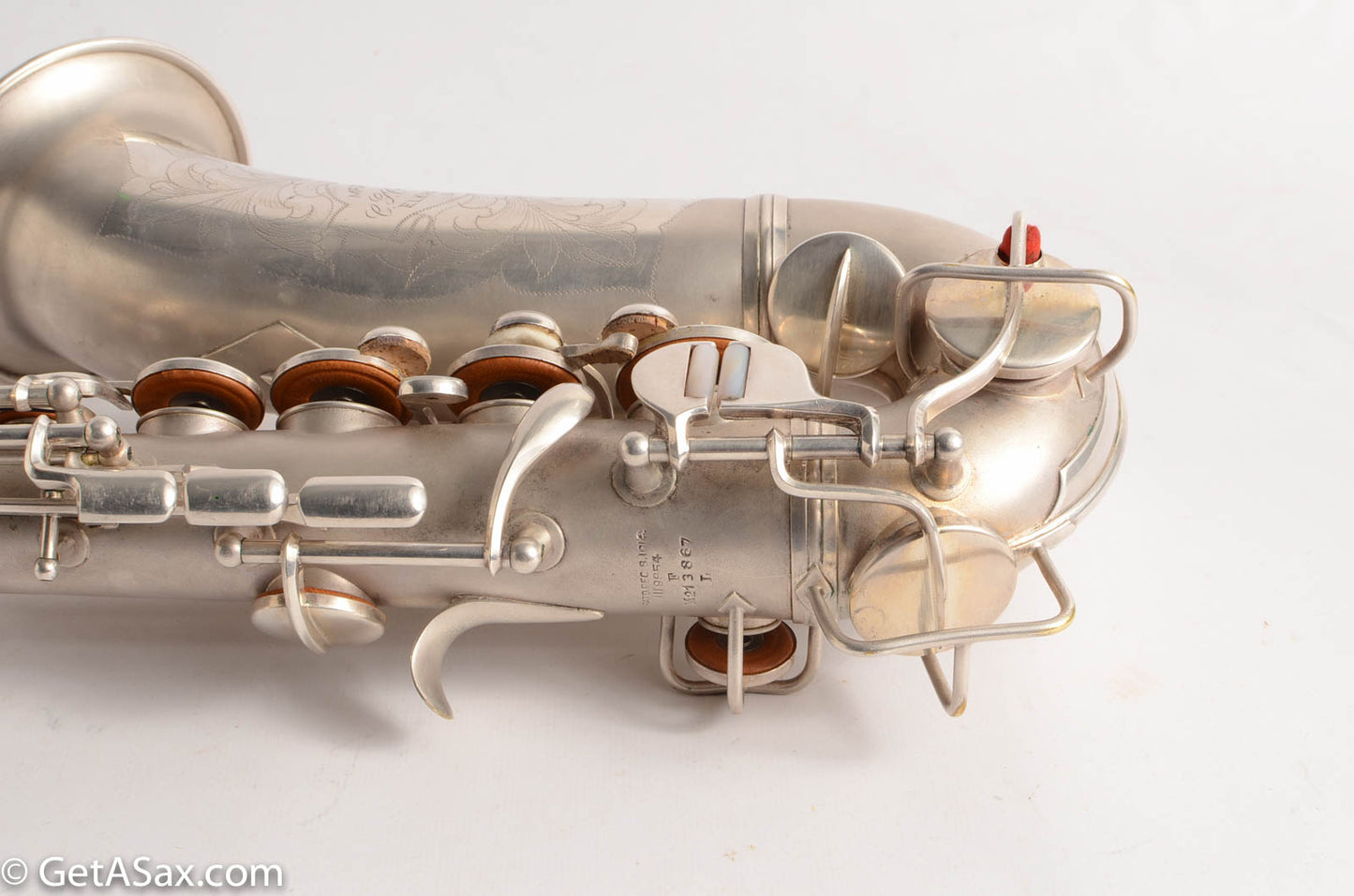 Conn F Mezzo Soprano Saxophone Near Mint Original Silver Plate!