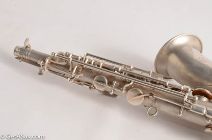 Conn F Mezzo Soprano Saxophone Near Mint Original Silver Plate!