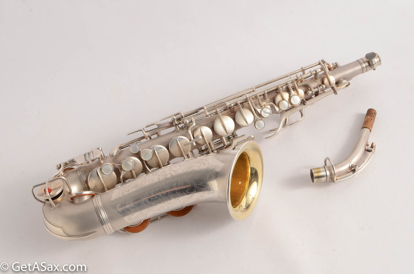 Conn F Mezzo Soprano Saxophone Near Mint Original Silver Plate!