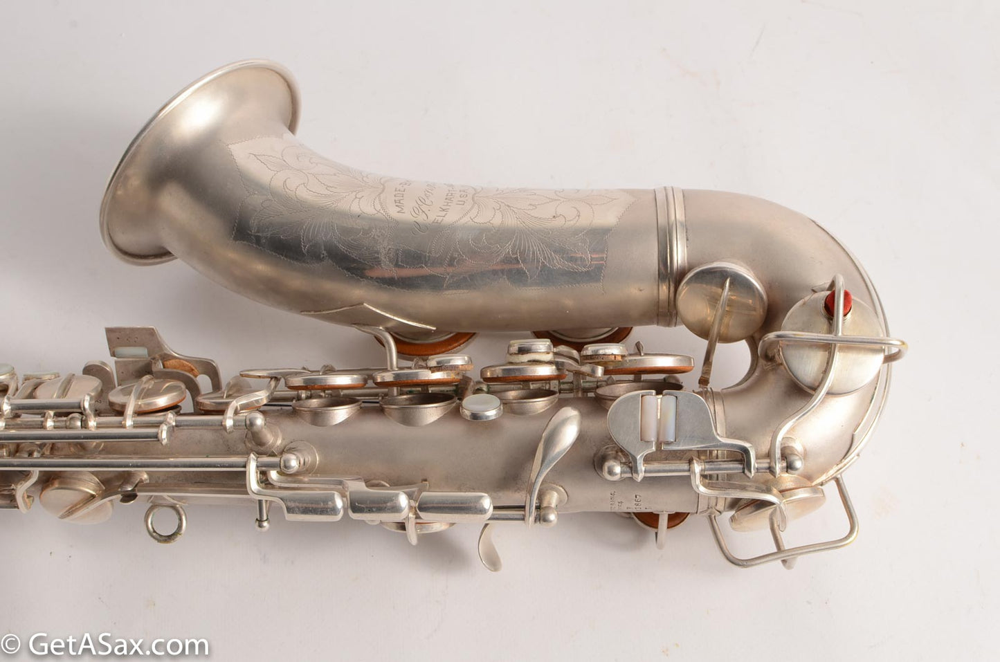 Conn F Mezzo Soprano Saxophone Near Mint Original Silver Plate!