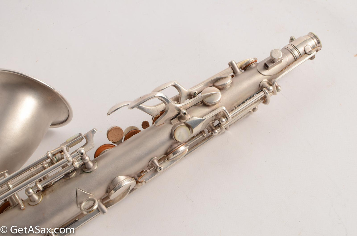 Conn F Mezzo Soprano Saxophone Near Mint Original Silver Plate!