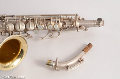 Conn F Mezzo Soprano Saxophone Near Mint Original Silver Plate!